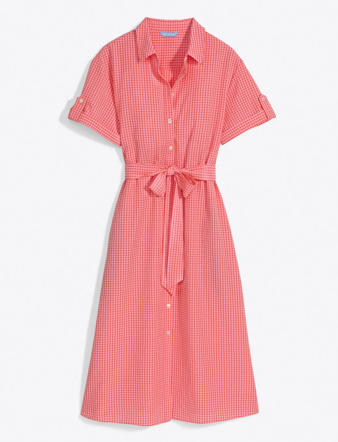 Barbara Utility Dress in Gingham Seersucker