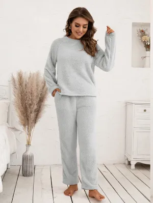 BerriesJam - 2024 Wool Hooded Sweater Suit Loose Casual Home Wear