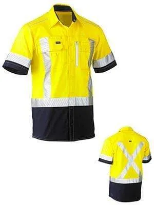 Bisley Workwear Flex & Move™ Two Tone Hi Vis Stretch Utility Shirt BS1177XT