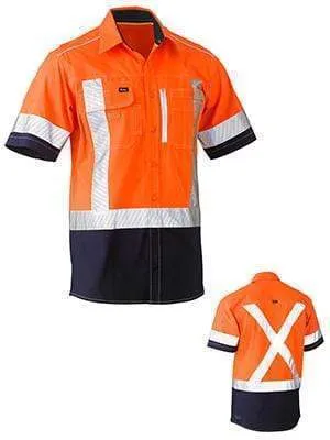 Bisley Workwear Flex & Move™ Two Tone Hi Vis Stretch Utility Shirt BS1177XT