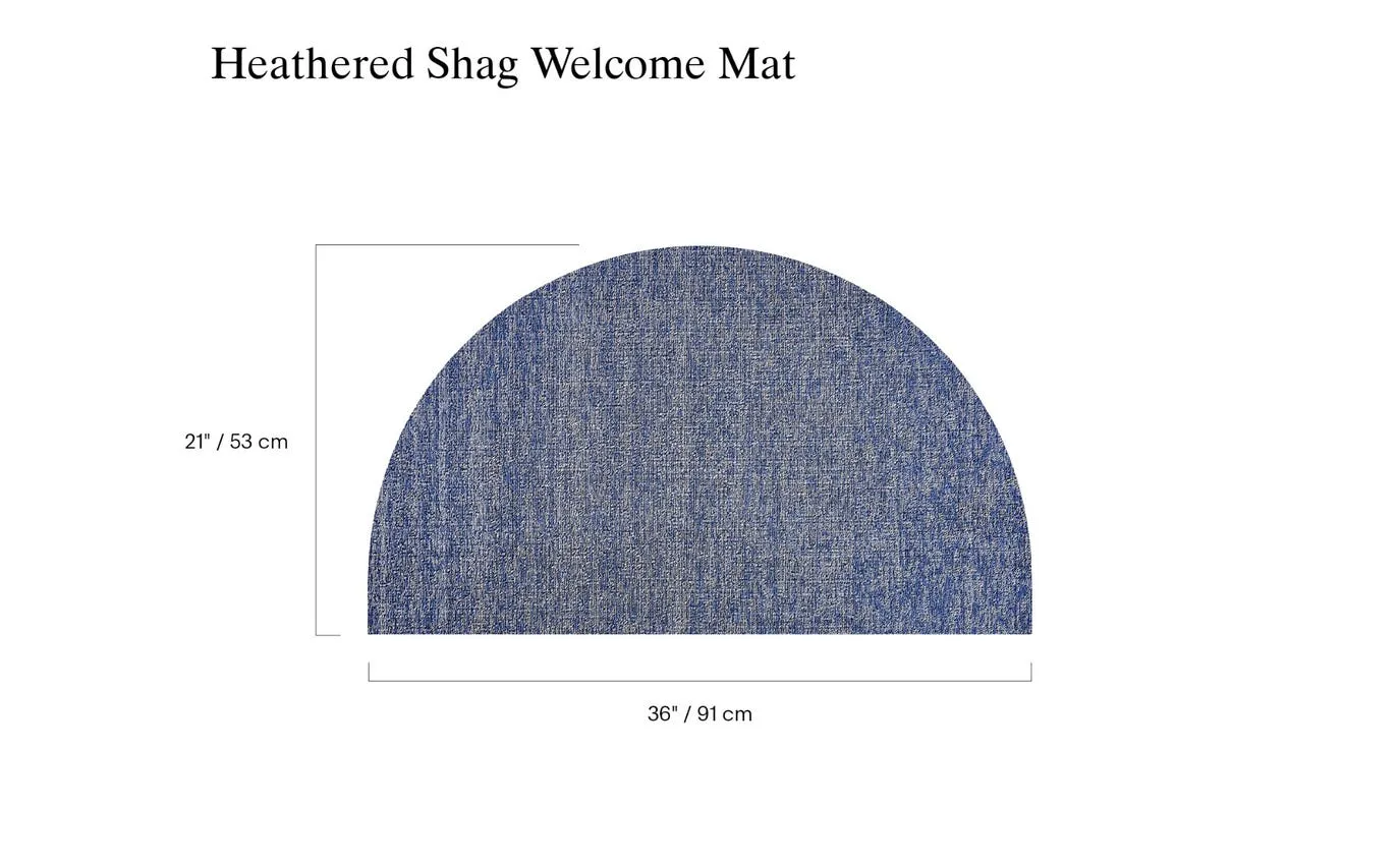 Chilewich Heathered Shag Welcome Mat - Cornflower