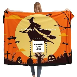 Corporate christmas gifts, custom company gifts Anti-pilling Flannel Wearable Blanket Warm Blanket Throw Blankets Fit Best Gift For Halloween,PR281-23023001