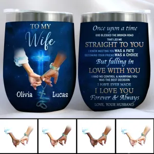 Couple - Once Upon A Time -Personalized Wine Tumbler TC