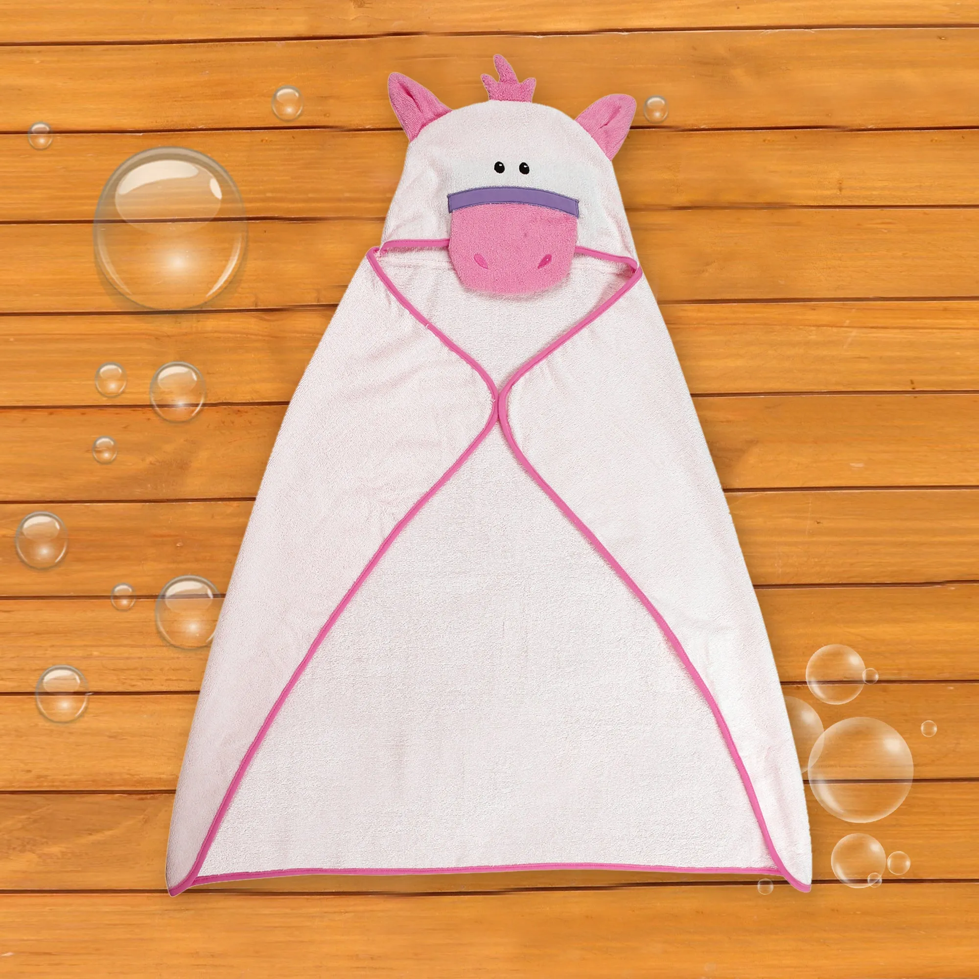 Cute Pink Hooded Towel