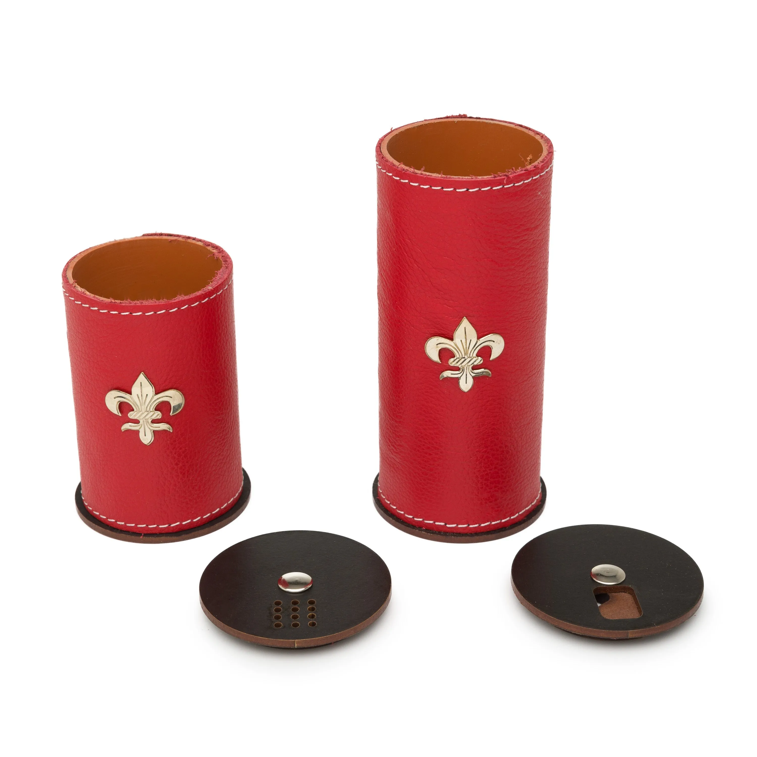 Dispenser Mate Red Leather Set