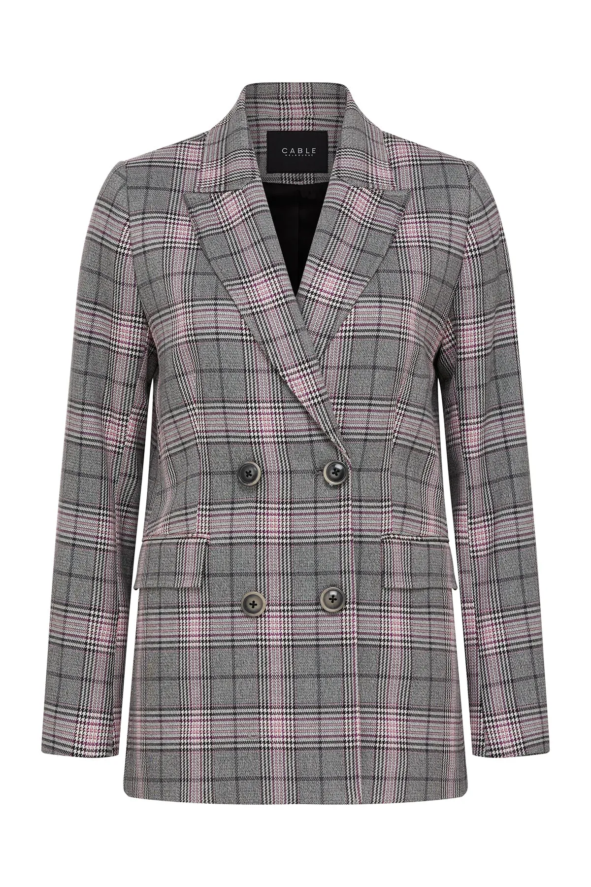 Elton Check Blazer  - Pink Check