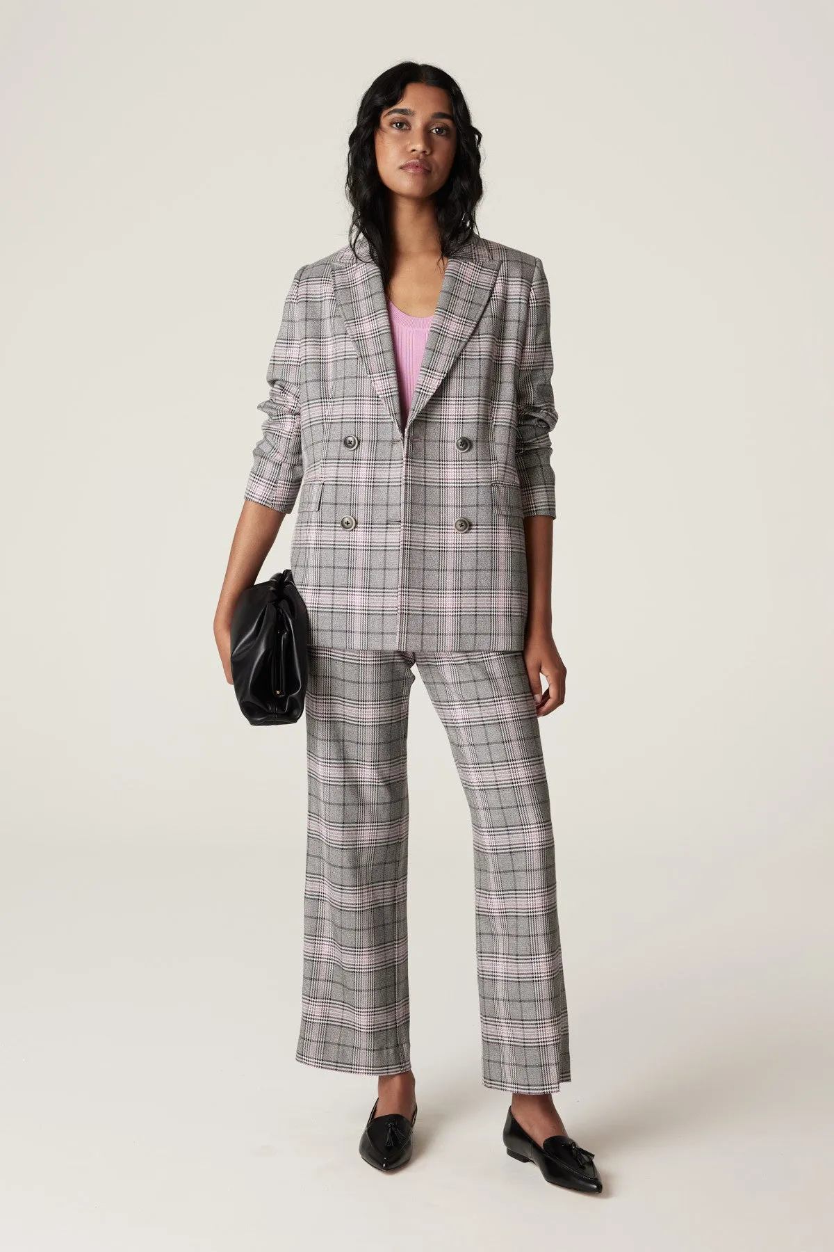 Elton Check Blazer  - Pink Check