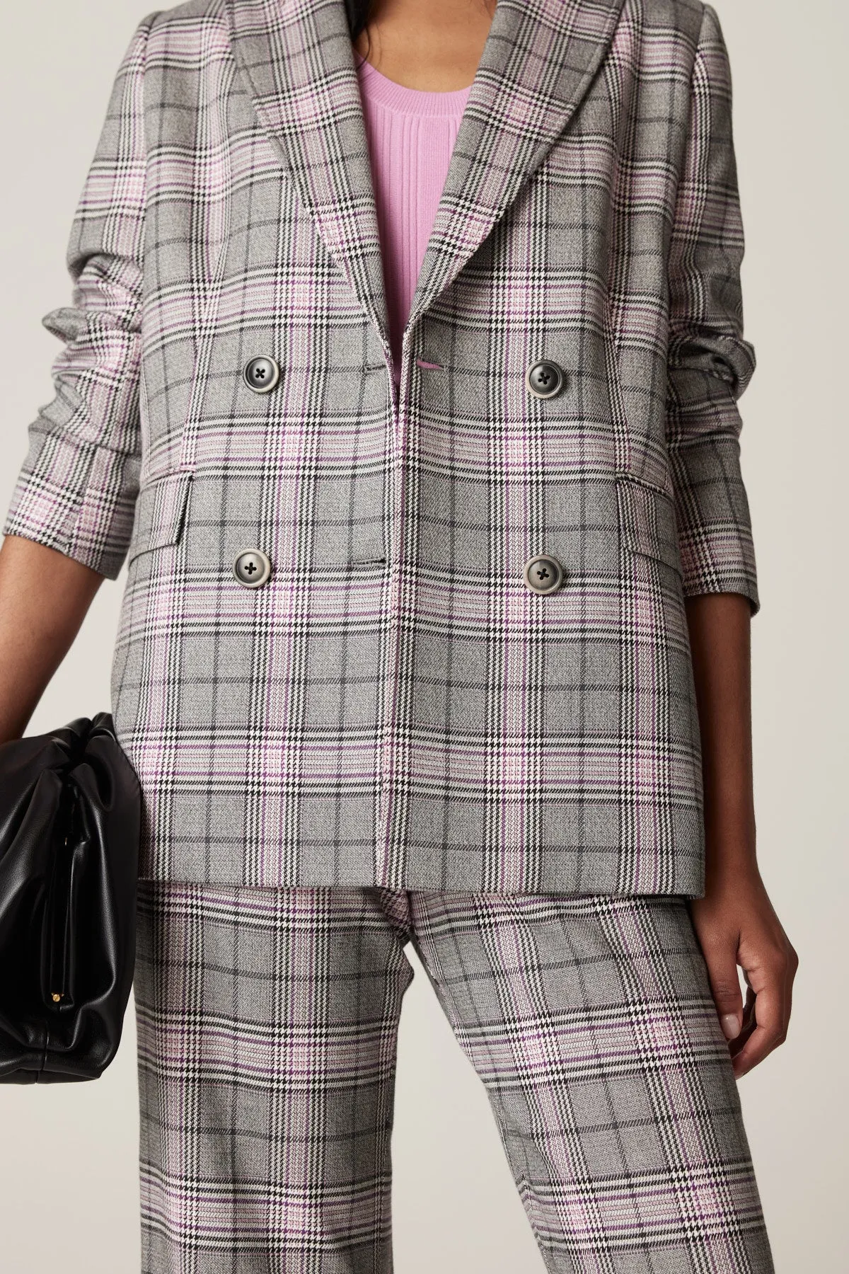 Elton Check Blazer  - Pink Check