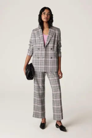 Elton Check Blazer  - Pink Check