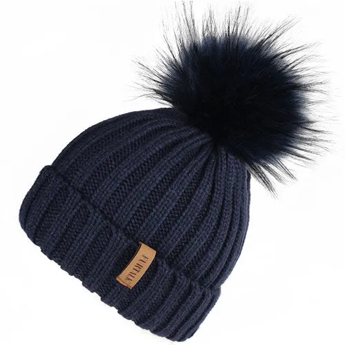 Fleece Lined Soft Casual Warm Knitted Winter Beanie