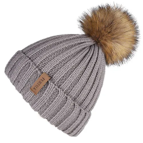 Fleece Lined Soft Casual Warm Knitted Winter Beanie