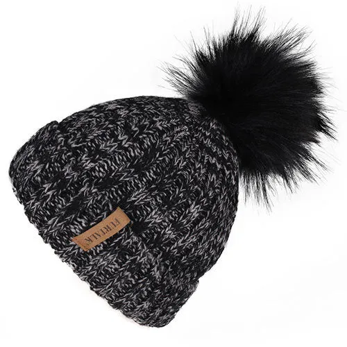 Fleece Lined Soft Casual Warm Knitted Winter Beanie