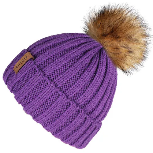 Fleece Lined Soft Casual Warm Knitted Winter Beanie