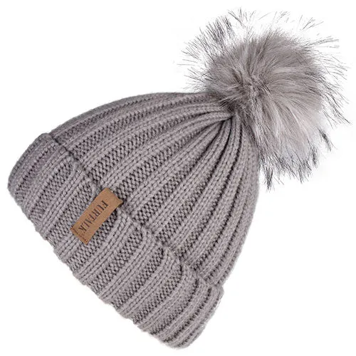 Fleece Lined Soft Casual Warm Knitted Winter Beanie