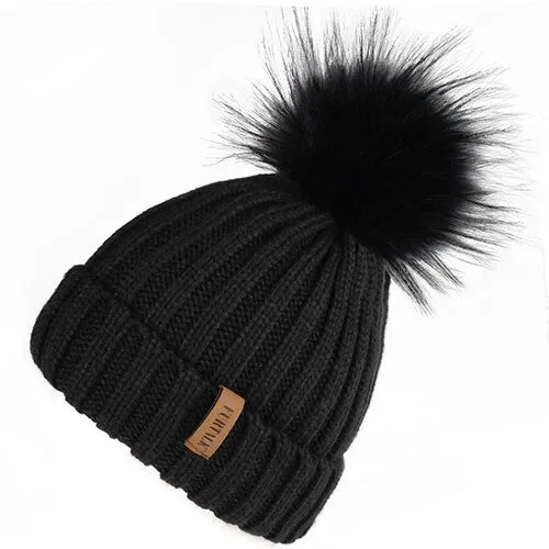 Fleece Lined Soft Casual Warm Knitted Winter Beanie