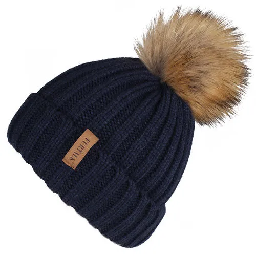 Fleece Lined Soft Casual Warm Knitted Winter Beanie