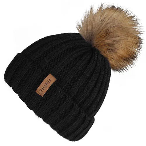 Fleece Lined Soft Casual Warm Knitted Winter Beanie