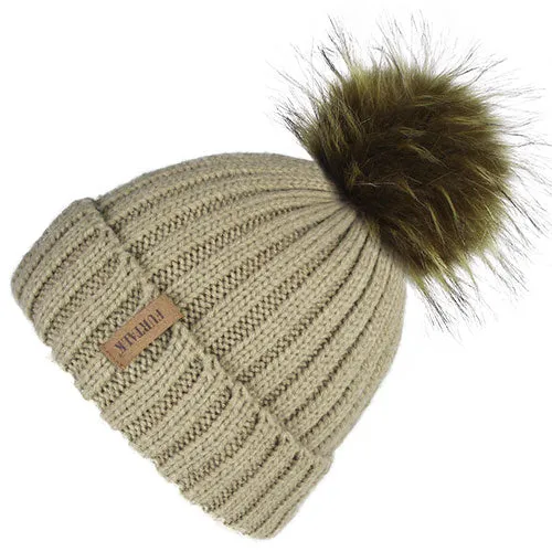 Fleece Lined Soft Casual Warm Knitted Winter Beanie