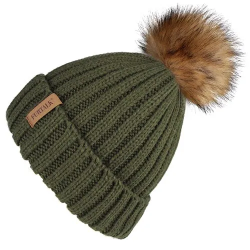 Fleece Lined Soft Casual Warm Knitted Winter Beanie