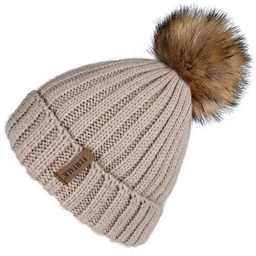 Fleece Lined Soft Casual Warm Knitted Winter Beanie