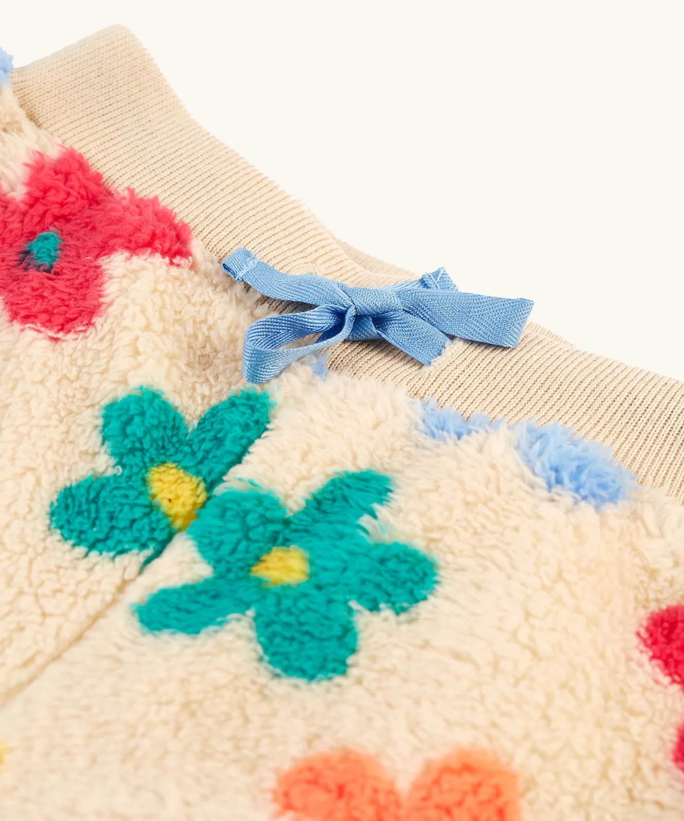 Frugi Ted Fleece Pull Ups - Flower Pop