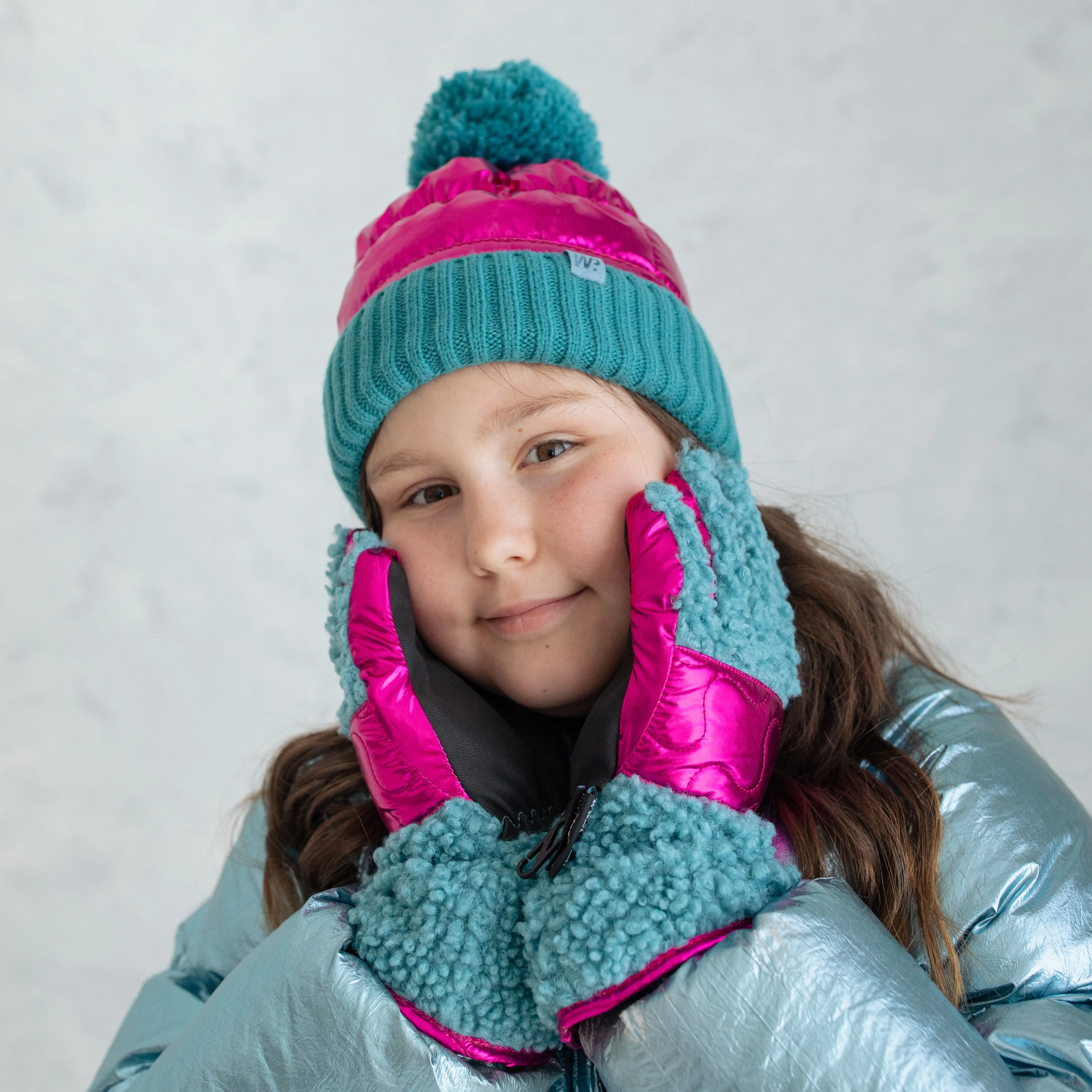 Girl's Metallic Magenta Toque