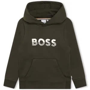 Hugo Boss Boys Hoodie w/Front Pocket _Forest Green J25M52-665