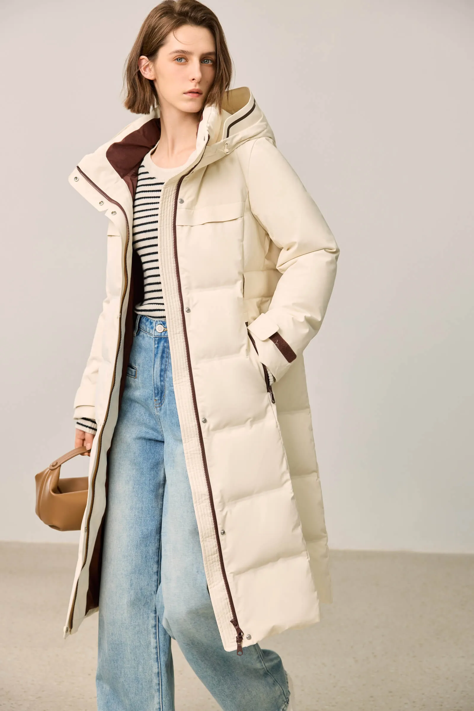 LILY Functional Utility Waist-Cinching Down Jacket