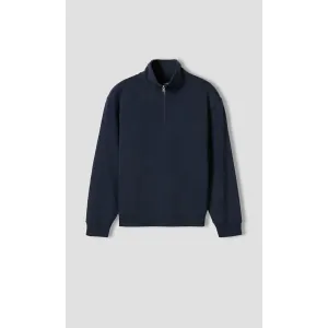 Navy Blue Half Zip Sweatshirt