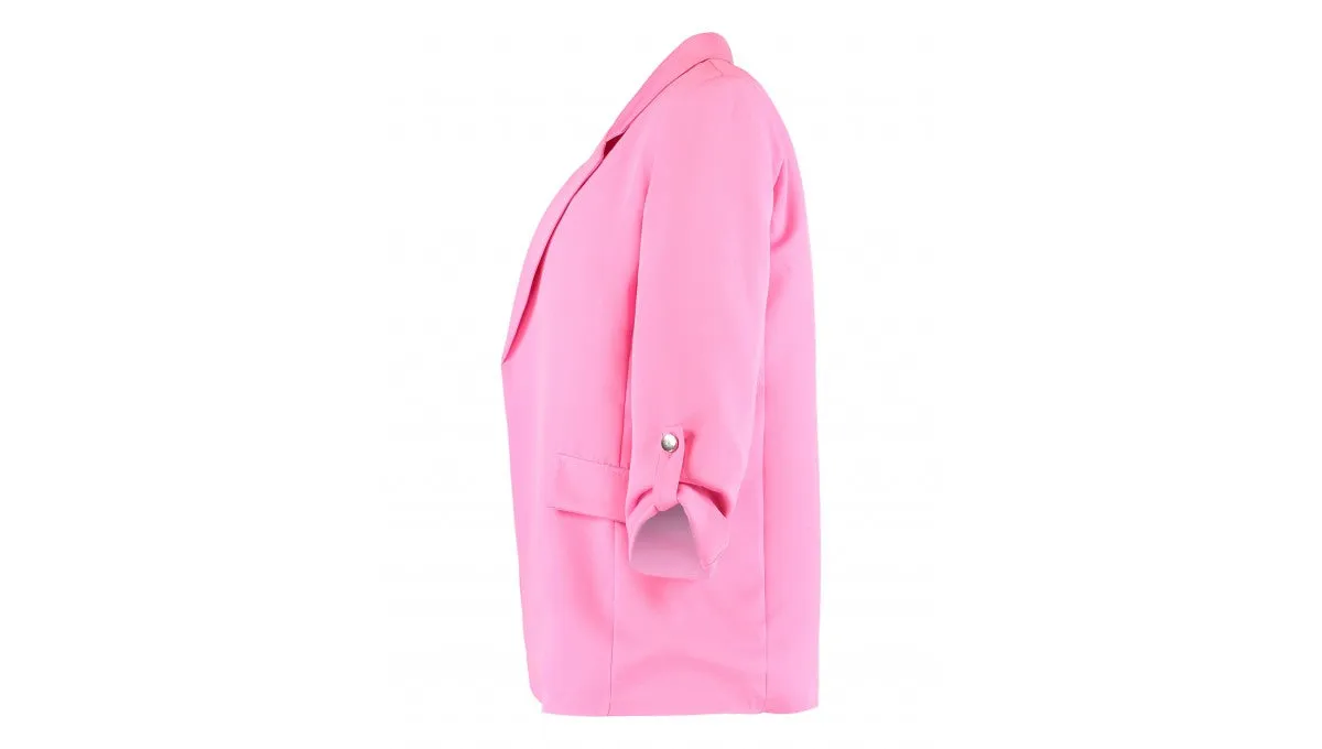 Nea Pink 3/4 Sleeve Blazer