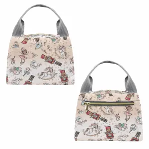 Nutcracker design 50  Portable Lunch Bag-Grey Handle