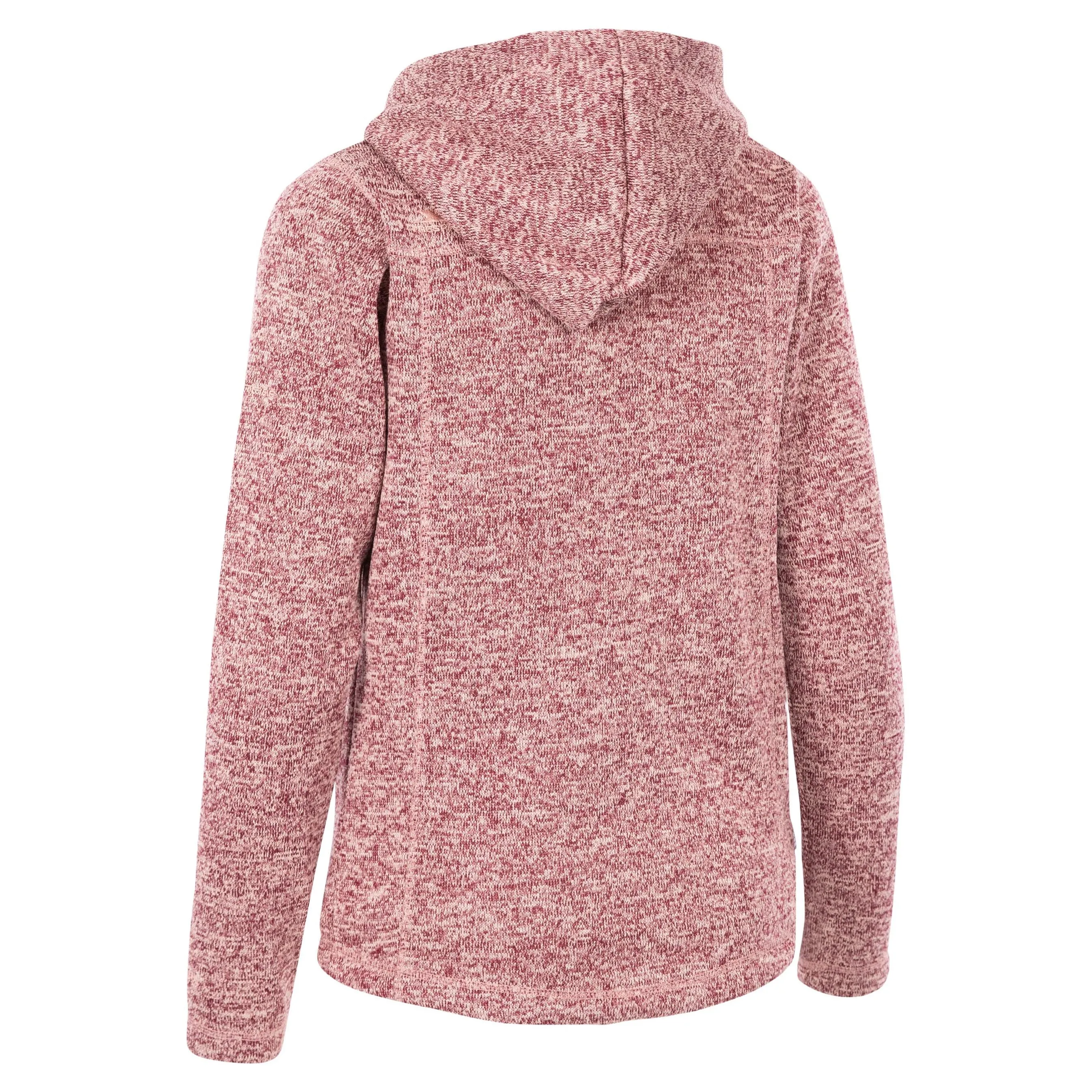 Odelia Womens Full Zip Fleece Hoodie in Rose Tone