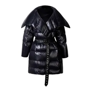 Pre Order:  Down Puffer Belted Jacket