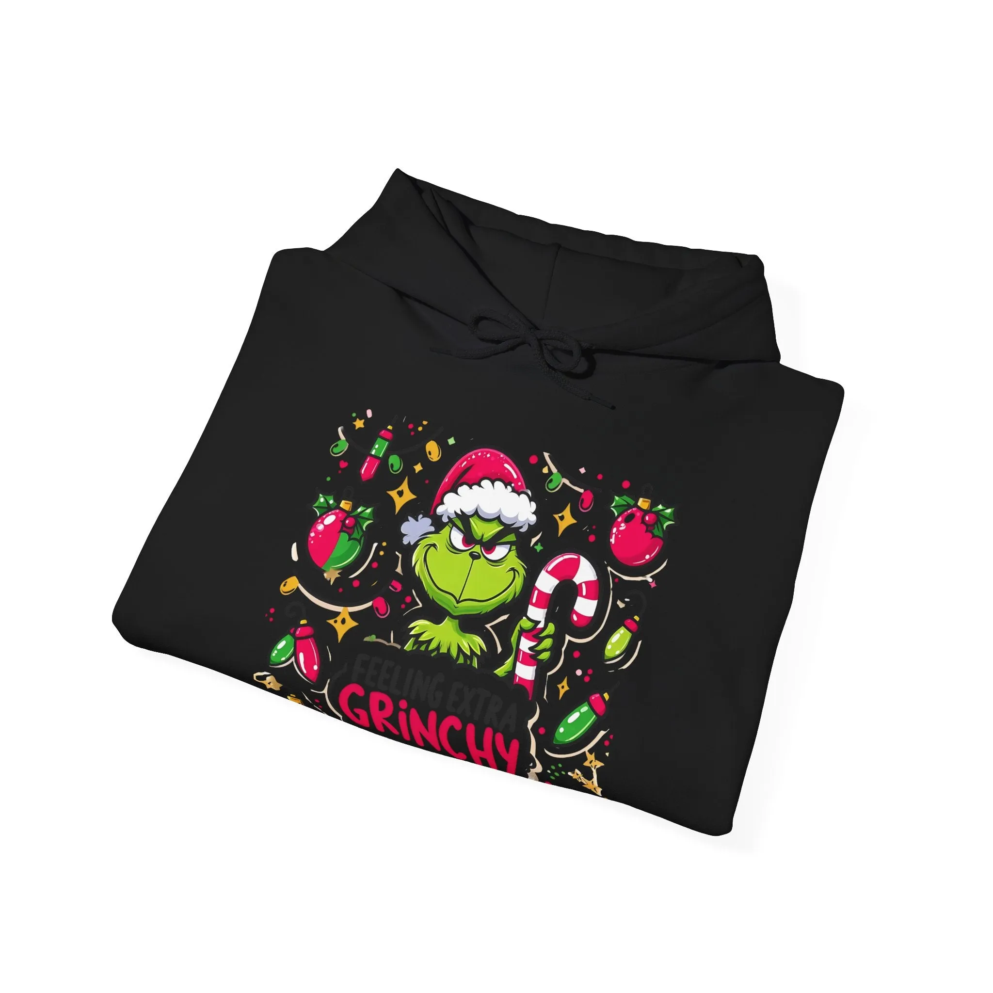 Princess Grace  Feeling Extra Grinchy Unisex Hooded Sweatshirt  Fun Holiday Apparel