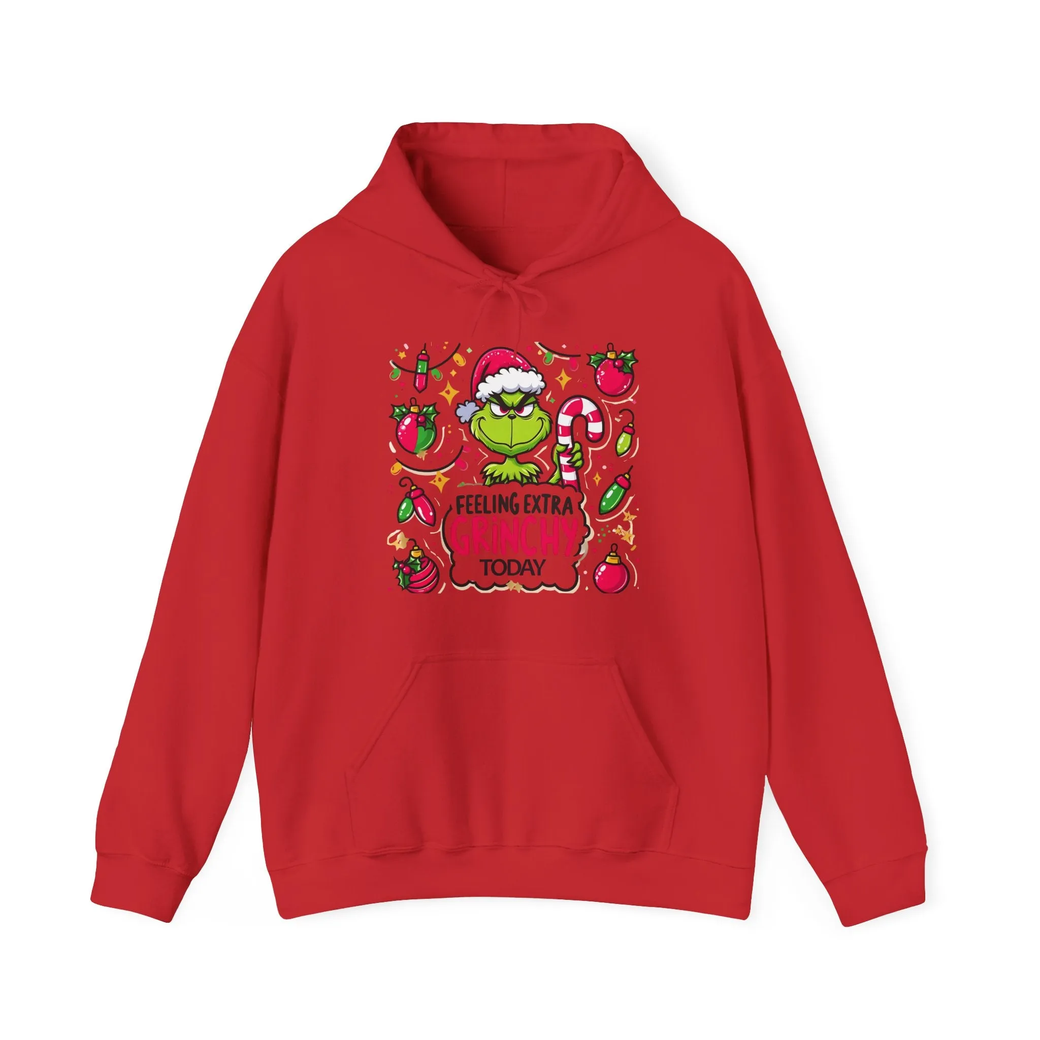 Princess Grace  Feeling Extra Grinchy Unisex Hooded Sweatshirt  Fun Holiday Apparel