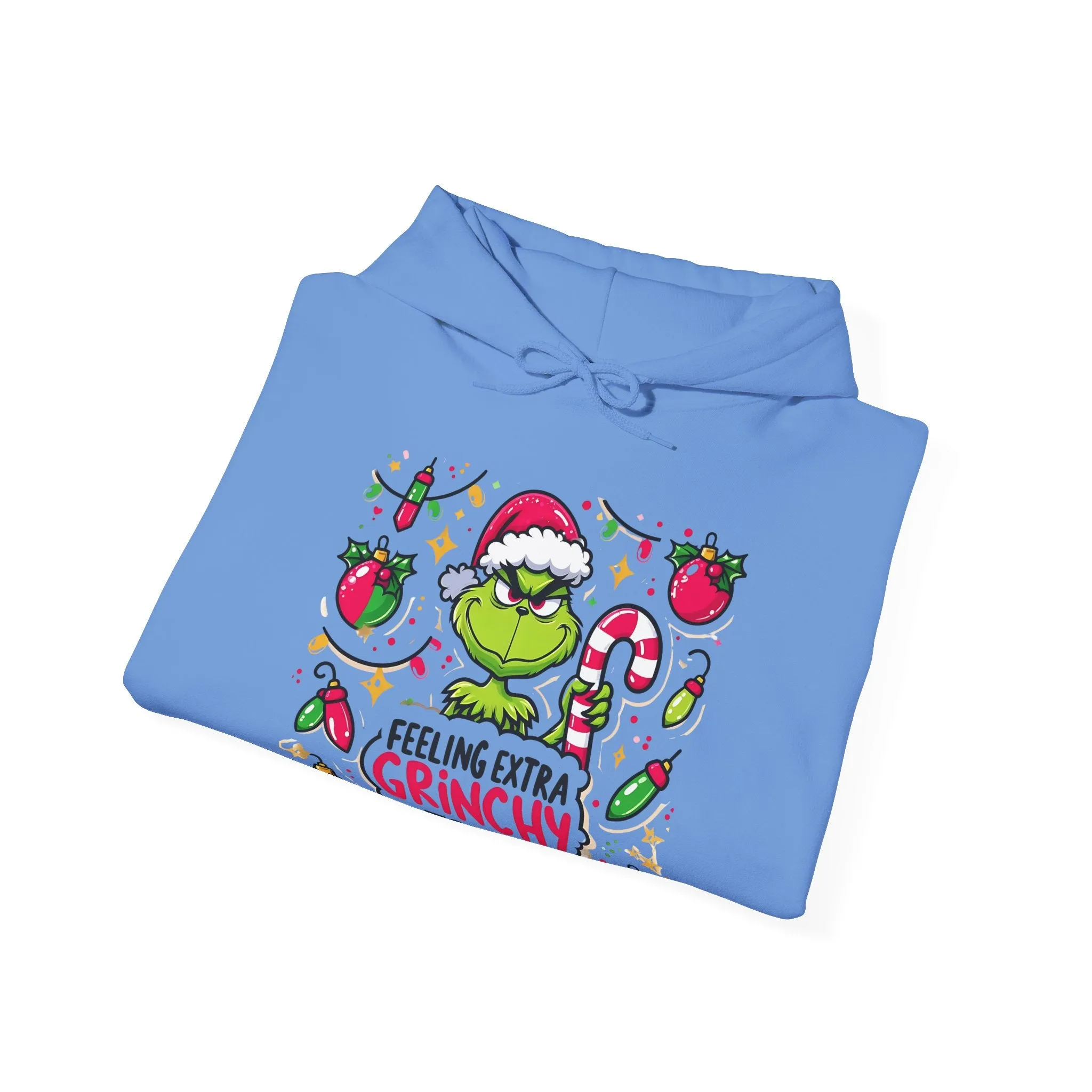 Princess Grace  Feeling Extra Grinchy Unisex Hooded Sweatshirt  Fun Holiday Apparel