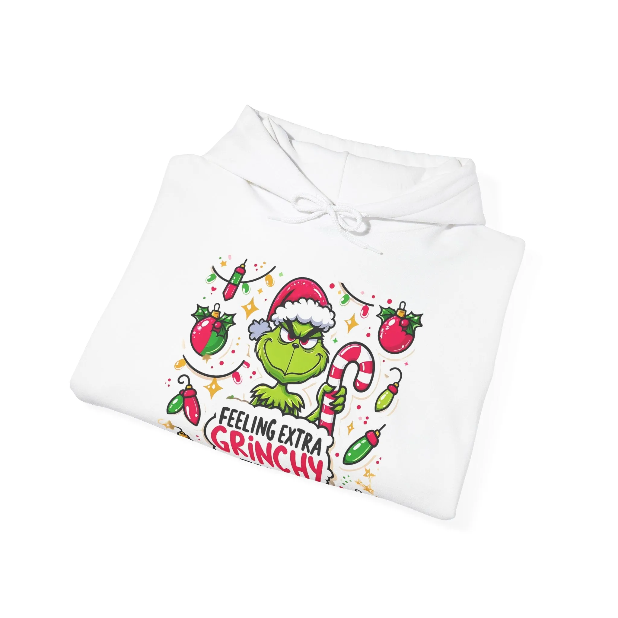 Princess Grace  Feeling Extra Grinchy Unisex Hooded Sweatshirt  Fun Holiday Apparel