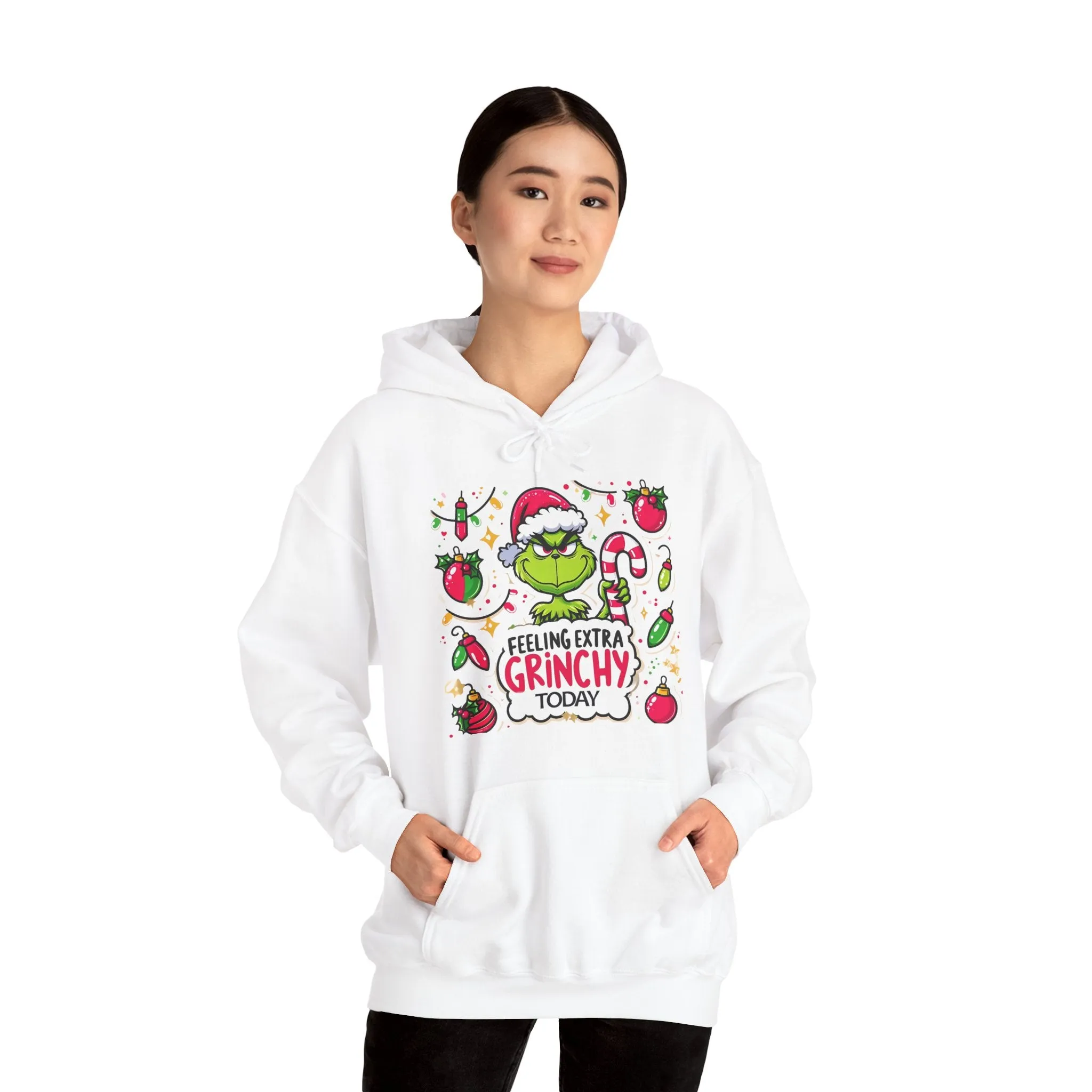 Princess Grace  Feeling Extra Grinchy Unisex Hooded Sweatshirt  Fun Holiday Apparel