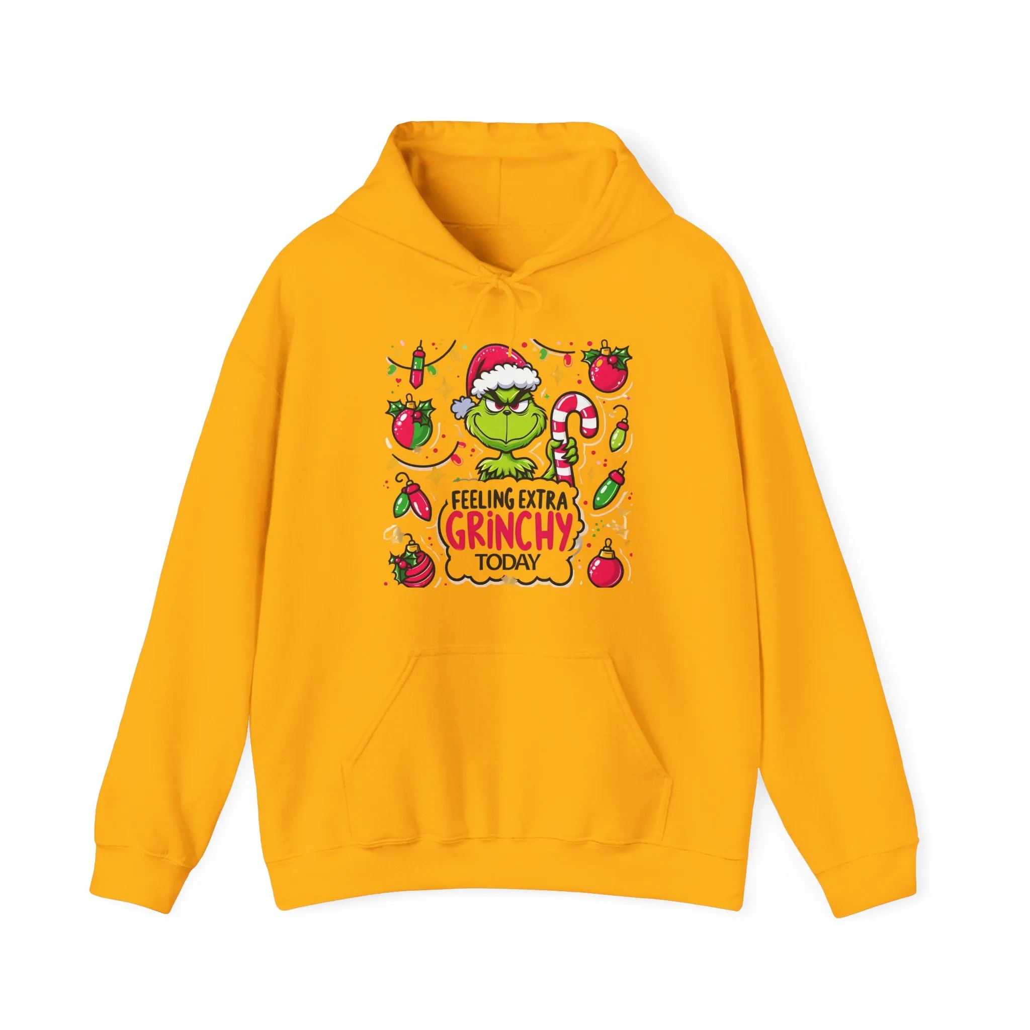 Princess Grace  Feeling Extra Grinchy Unisex Hooded Sweatshirt  Fun Holiday Apparel