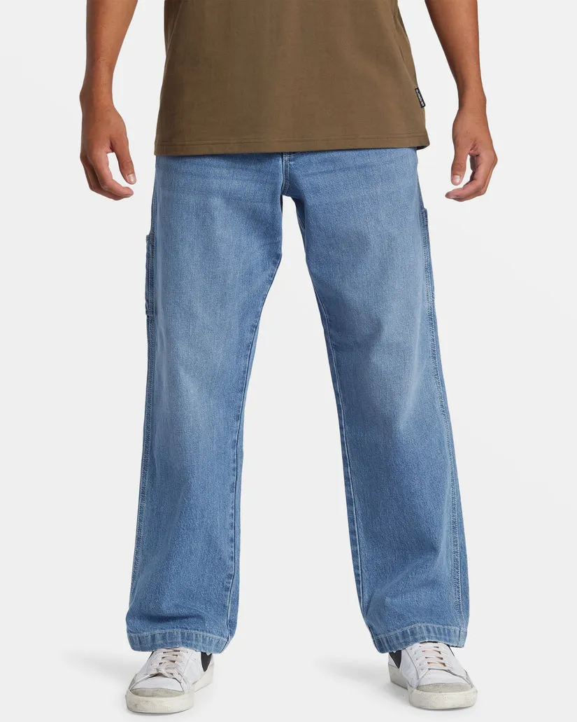 Quiksilver Carpenter Stretch Denim Pants - STONE WASH