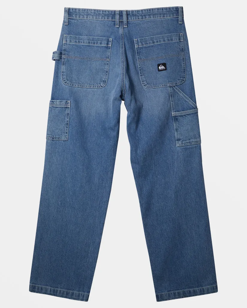 Quiksilver Carpenter Stretch Denim Pants - STONE WASH