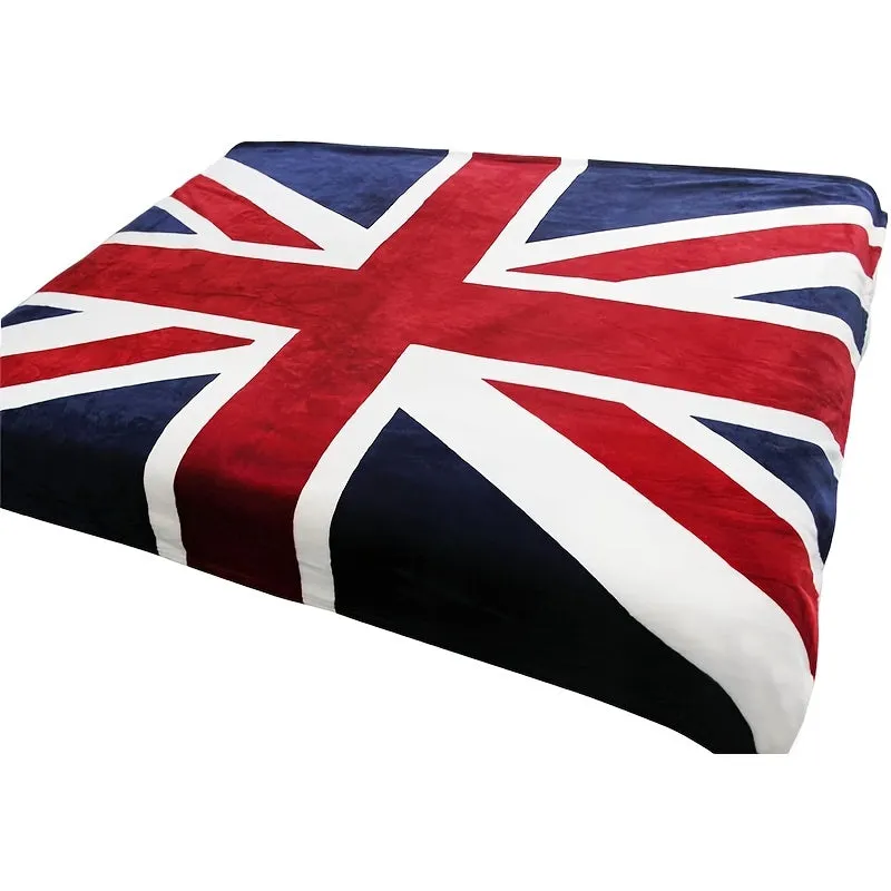 Super Soft British Flag Bed Blanket  Warm 59x79 Inches