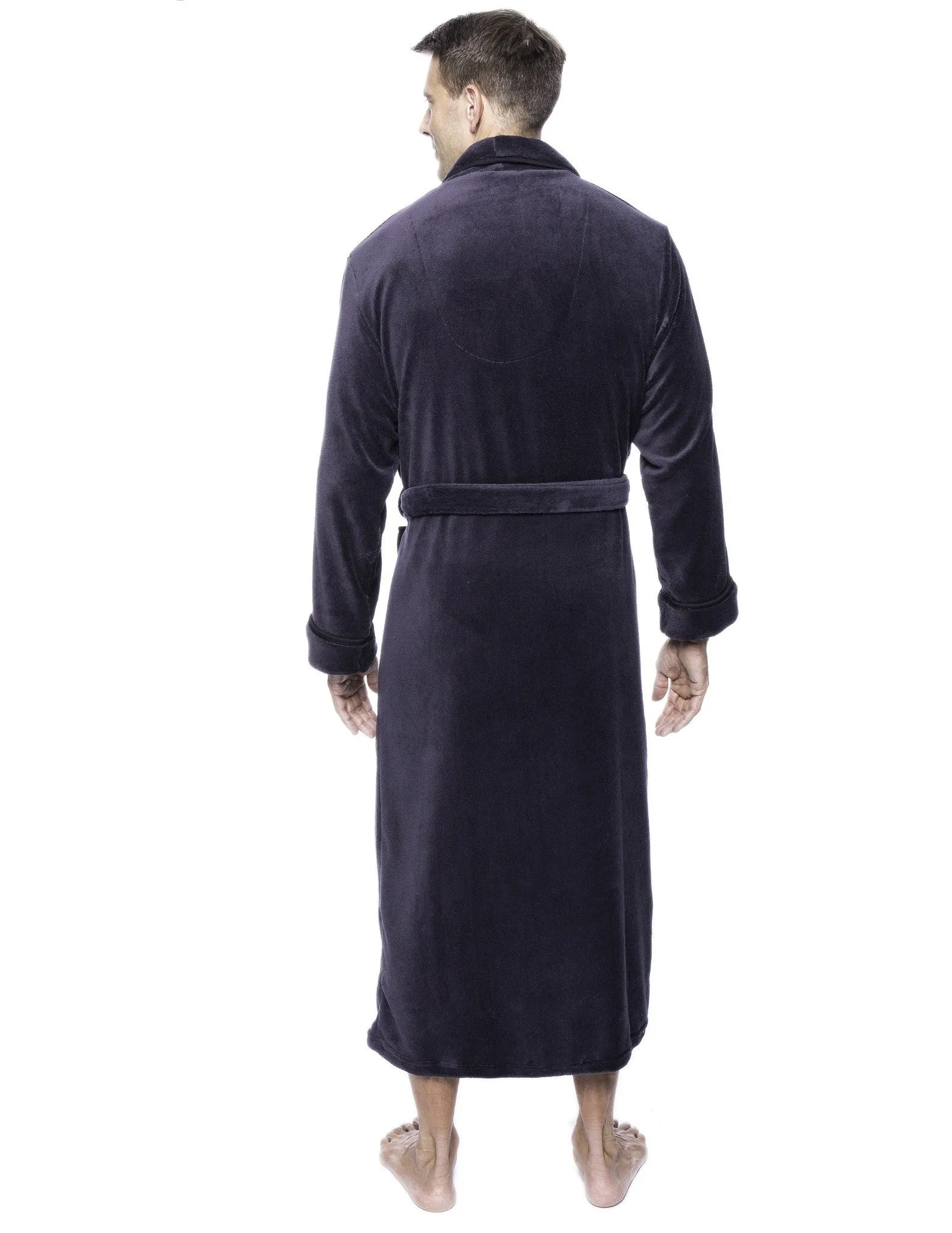 Twin Boat Men's Coral Fleece Plush Full Length Robe