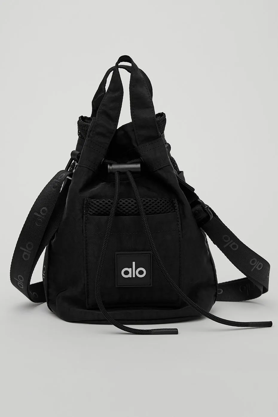 Utility Cross Body Bucket Bag - Black