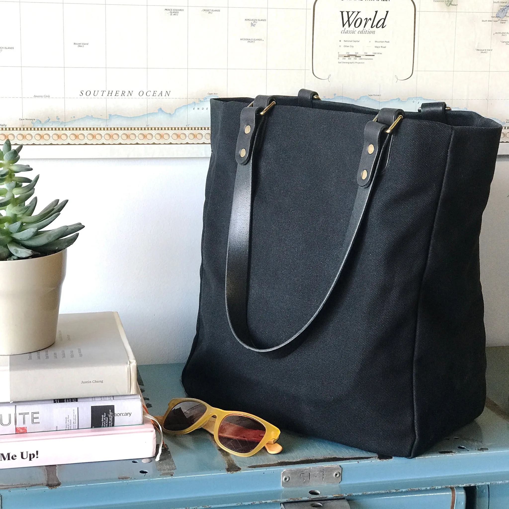 Utility Waxed Canvas Tote Bag