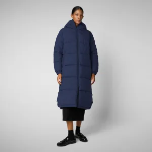 WoMen's animal free Puffer jacket Halesia in navy blue