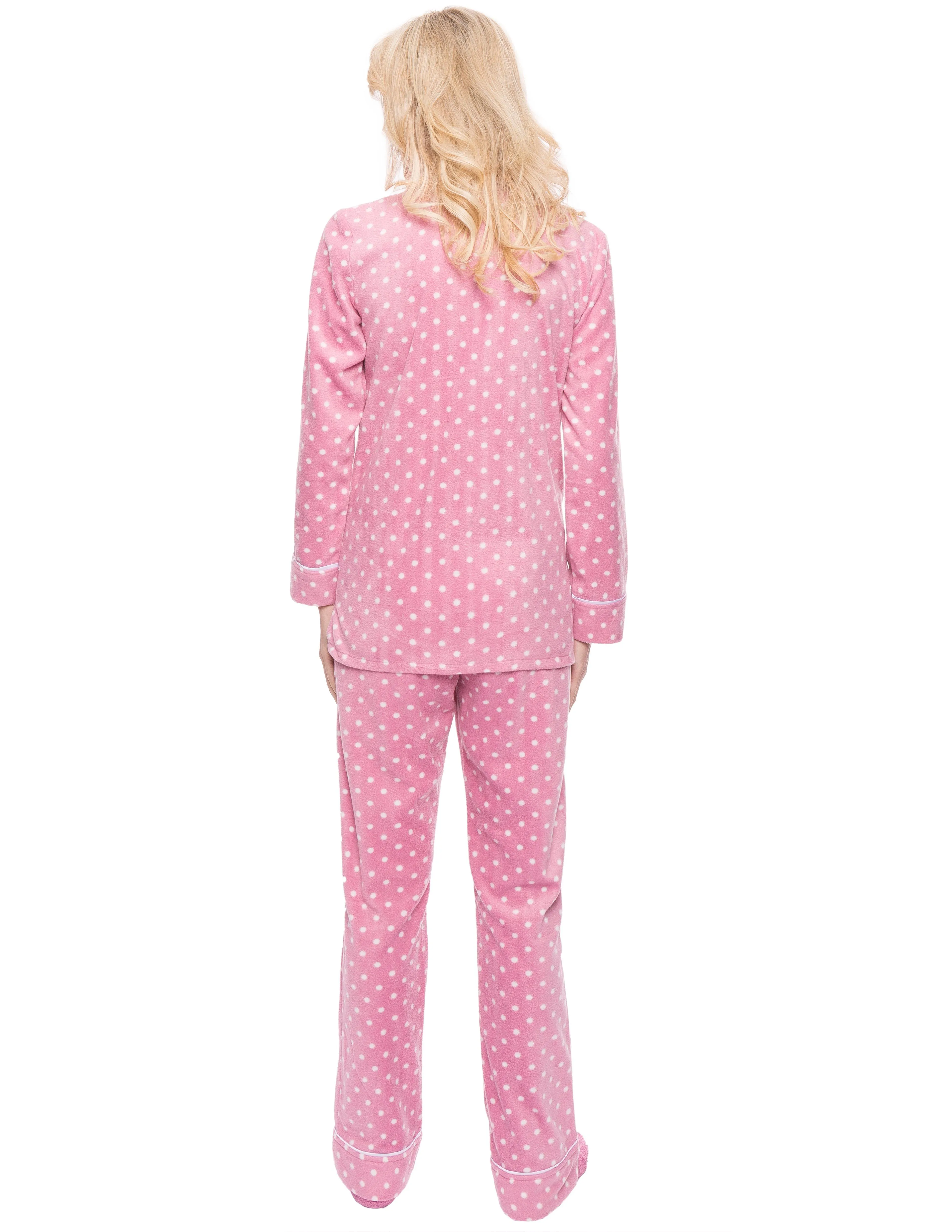 Womens Microfleece Pajama Sleepwear Set