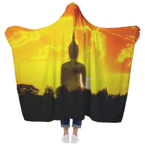 Yellow Buddha Hooded Blanket